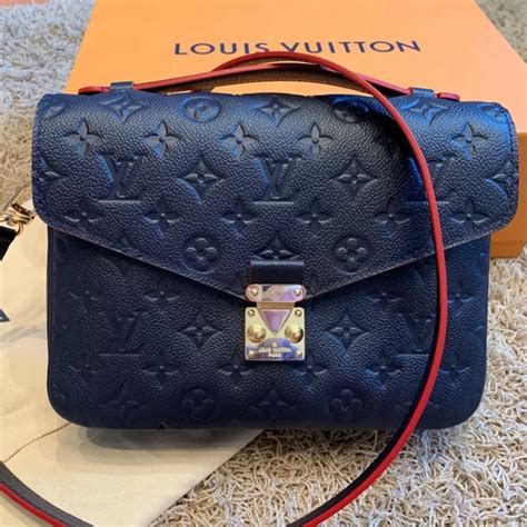 louis vuitton pochette metis navy blue|Louis Vuitton empreinte pochette.